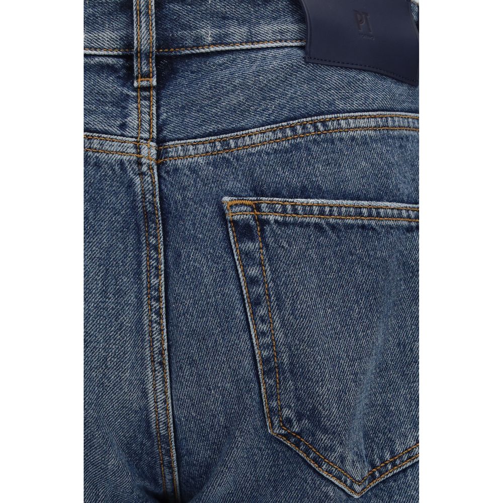 Indulge in the refined elegance of PT Torino Blue Cotton Straight-Leg Jeans, crafted from premium denim for a luxurious fit that embodies sophistication and style.