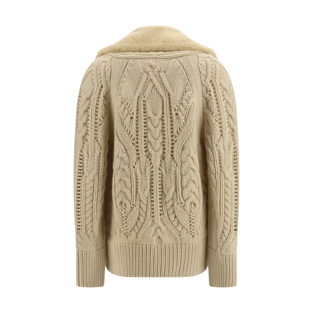 Indulge in the exquisite Ermanno Scervino Beige Wool Oves Aries Sweatshirt, a masterpiece of refined craftsmanship and luxurious comfort, perfect for the discerning wardrobe.