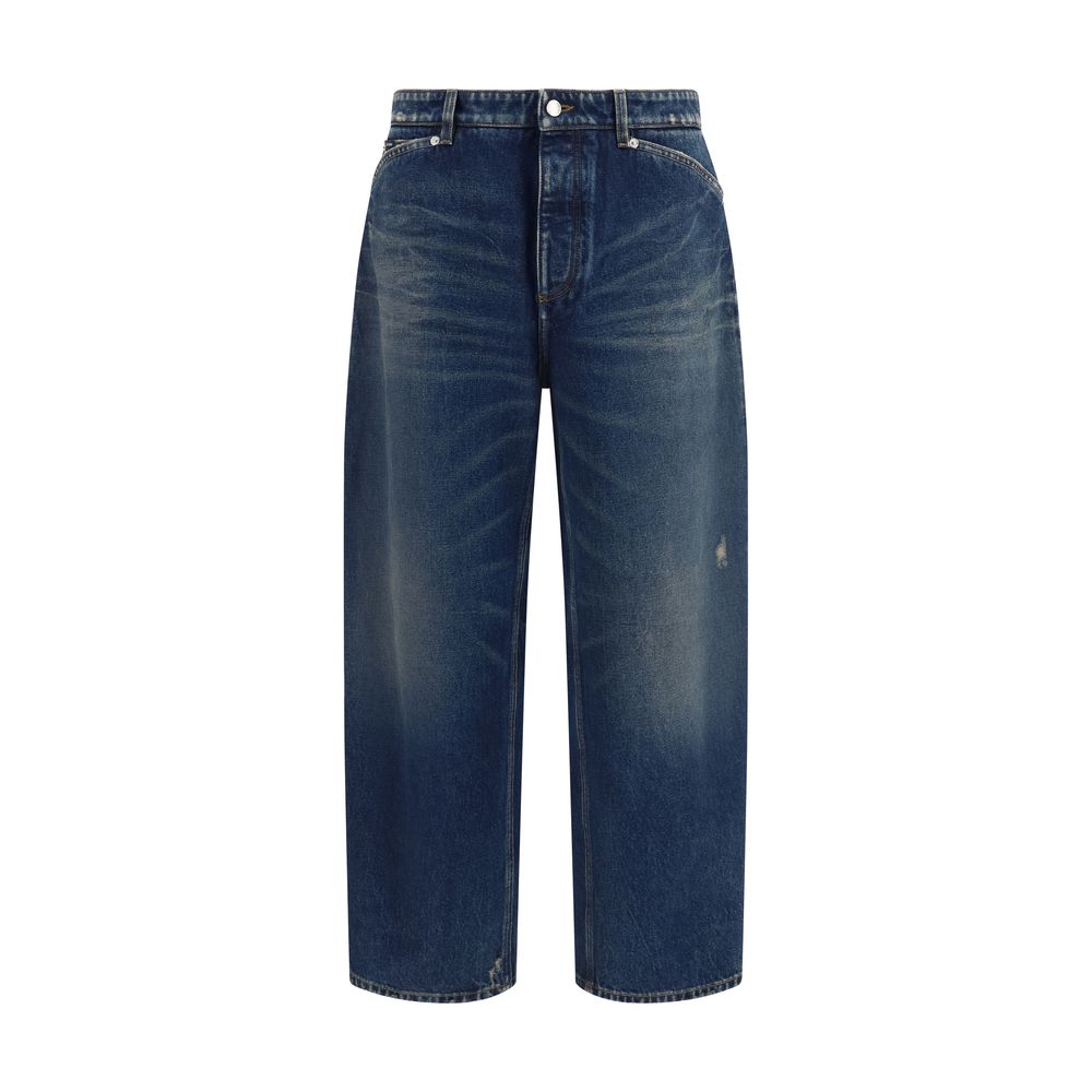 Experience the allure of Dolce & Gabbana's Blue Cotton Relaxed Fit Jeans, where Italian craftsmanship meets a distinctive silhouette, redefining luxury for the modern connoisseur.