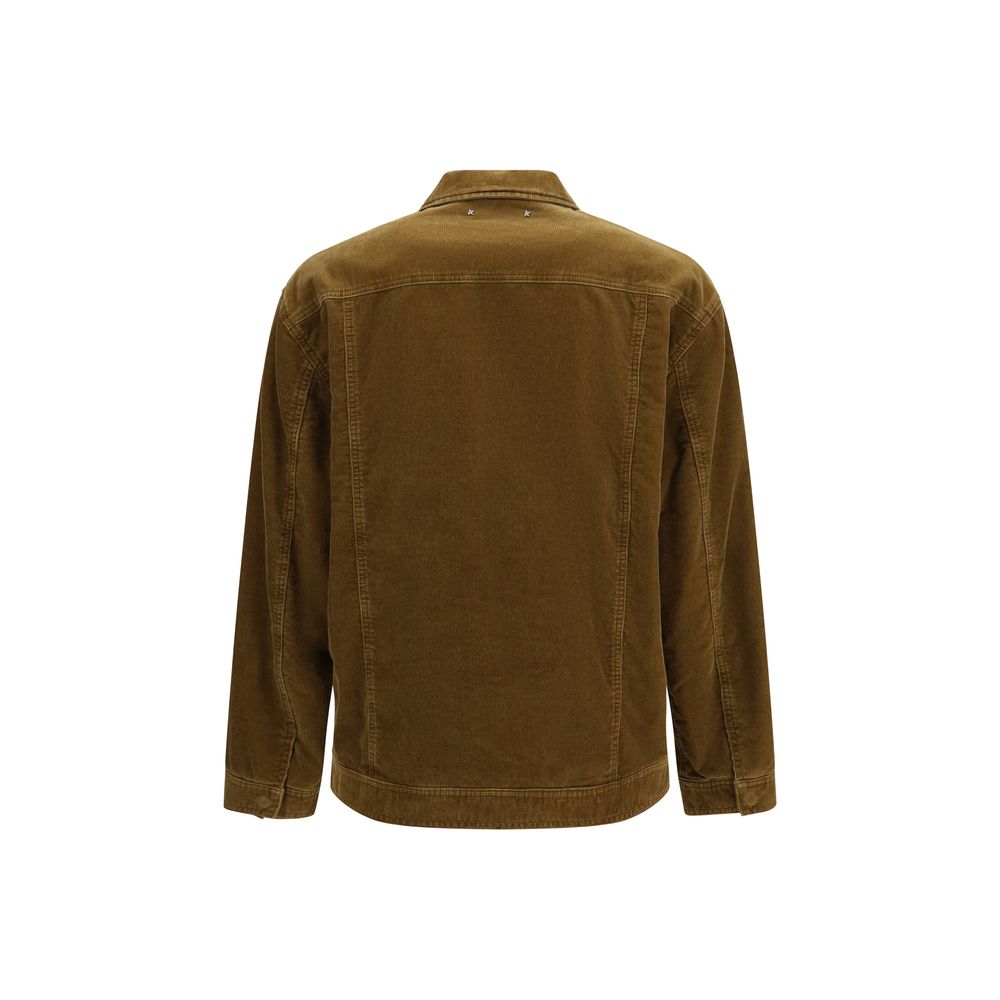 Discover the Golden Goose Brown Cotton Full-Length Jacket, a masterpiece of corduroy craftsmanship that embodies timeless elegance and versatile sophistication for the discerning individual.