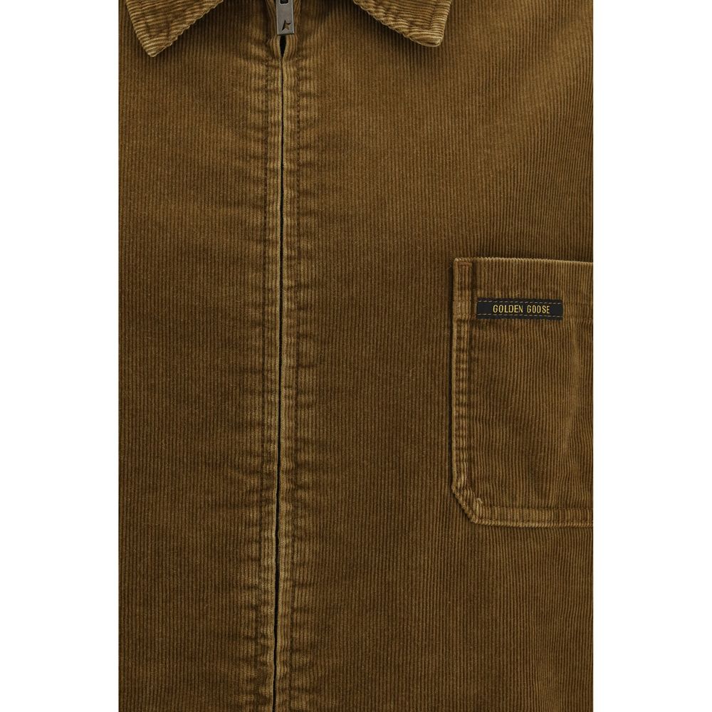 Discover the Golden Goose Brown Cotton Full-Length Jacket, a masterpiece of craftsmanship and style, perfect for those who embody elegance and sophistication.