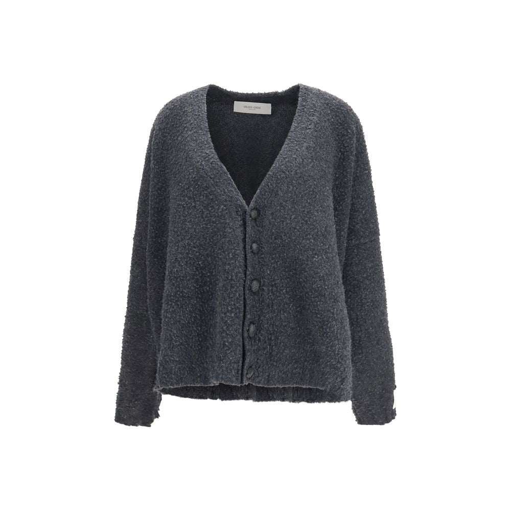 Indulge in the exquisite Golden Goose Gray Wool Oves Aries Cardigan, a masterpiece of 100% wool craftsmanship from the Journey Collection, embodying timeless elegance and vintage allure.