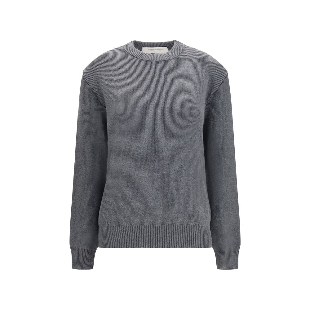 Indulge in the elegance of the Golden Goose Gray Cotton Sweatshirt, a masterpiece of relaxed sophistication crafted from premium cotton, embodying timeless luxury and effortless style.