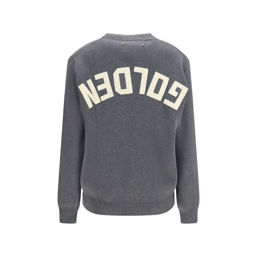 Indulge in the effortless elegance of the Golden Goose Gray Cotton Sweatshirt, crafted from premium cotton, embodying a relaxed silhouette with signature gold-tone accents.