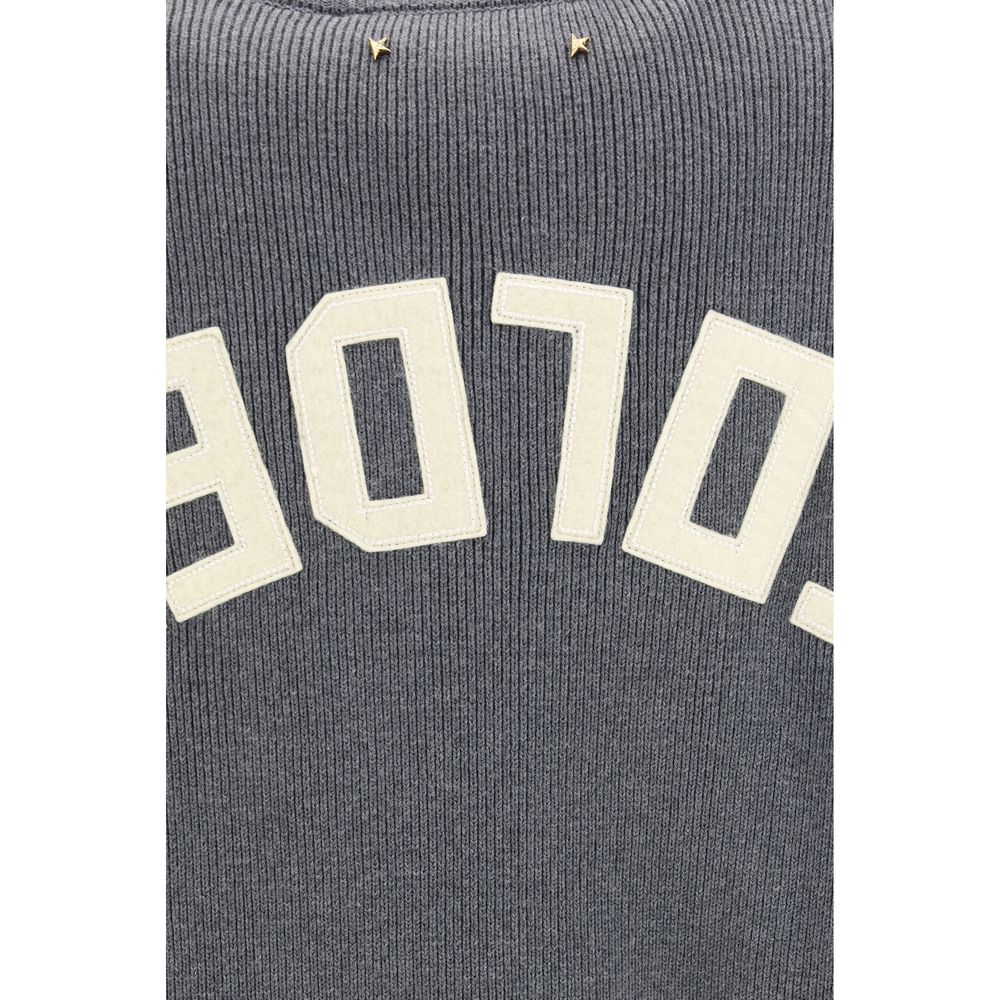 Indulge in the elegance of the Golden Goose Gray Cotton Sweatshirt, a masterpiece of relaxed luxury crafted from premium cotton, embodying sophistication and effortless style.