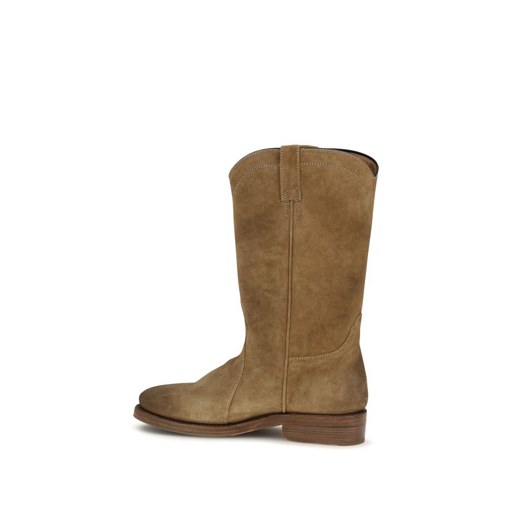 Indulge in the exquisite Bruce suede ankle boots by Jil Sander, crafted from soft calf suede for a minimalist silhouette that embodies timeless luxury and effortless elegance.