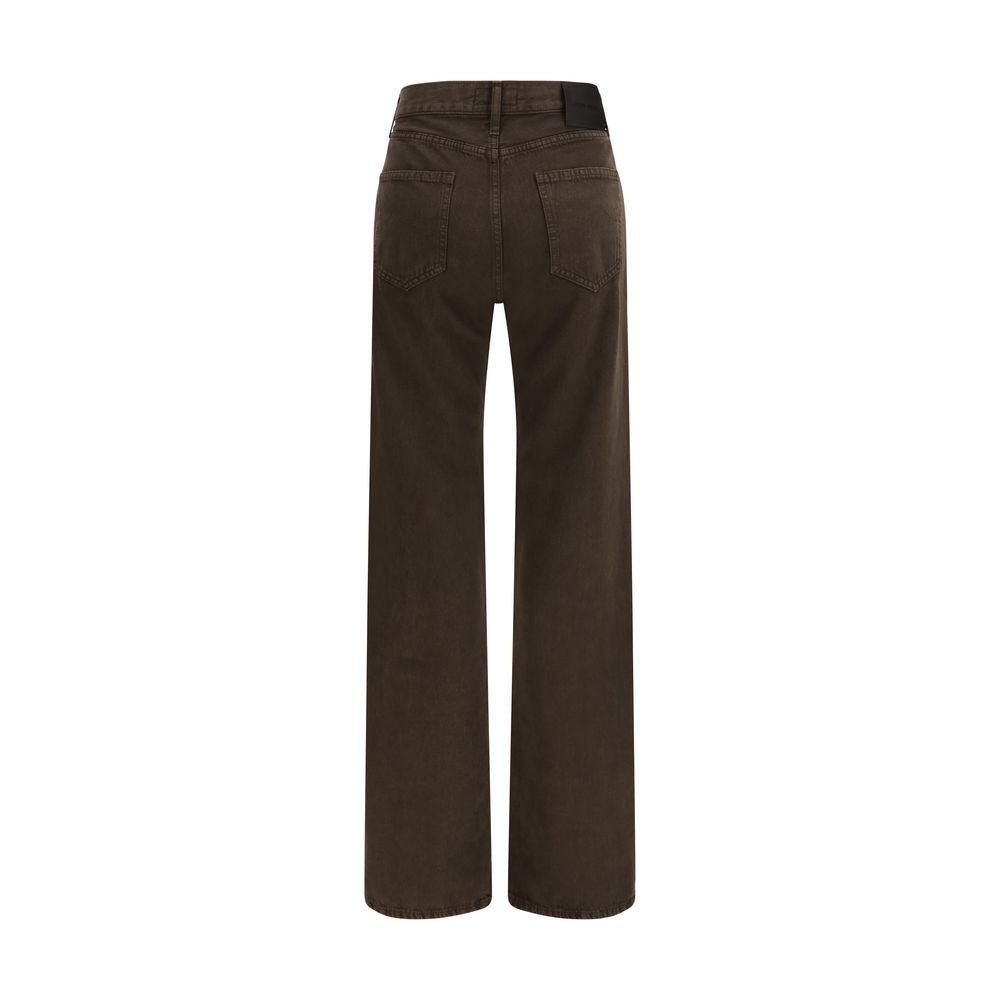 Indulge in the exquisite craftsmanship of Jacob Cohen's Brown Cotton Straight-Leg Jeans, where vintage-effect denim meets luxurious comfort for a timeless silhouette.
