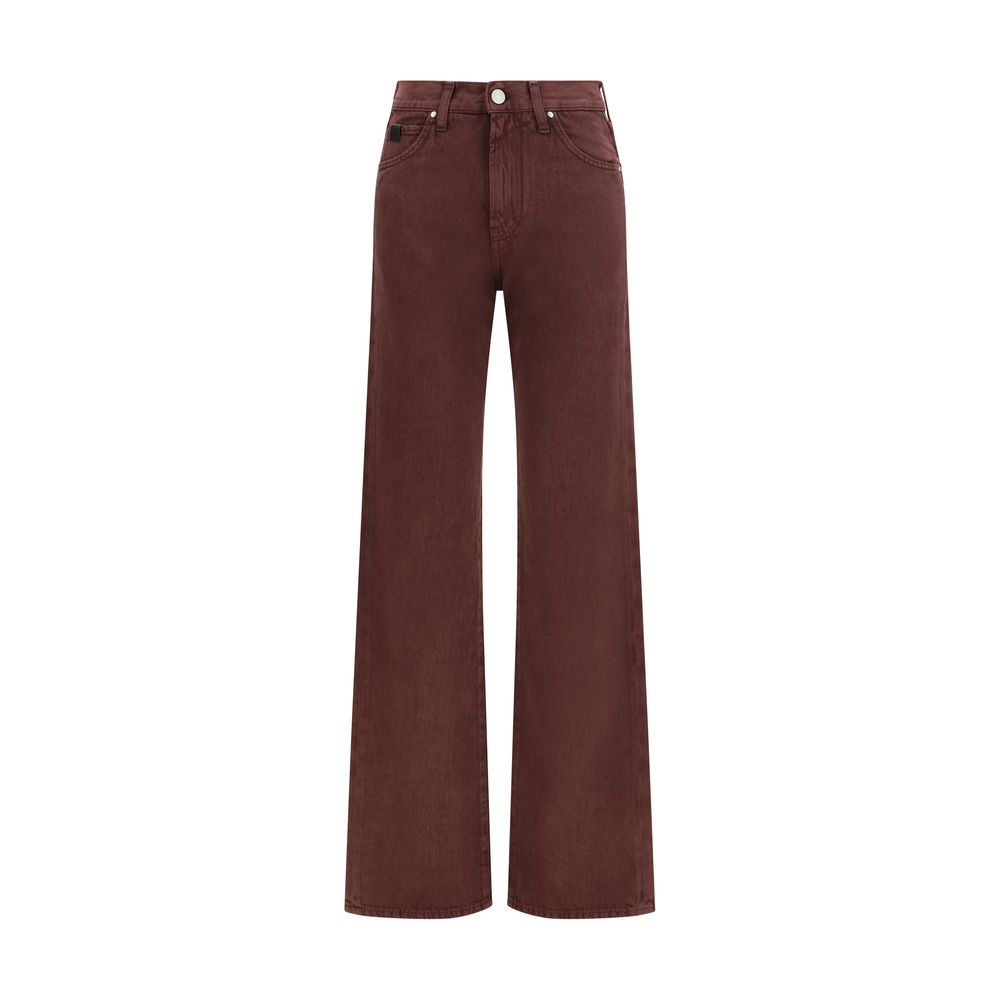Indulge in the exquisite craftsmanship of Jacob Cohen's Bordeaux Cotton Straight-Leg Jeans, where comfort meets luxury in a timeless silhouette, perfect for the discerning individual.