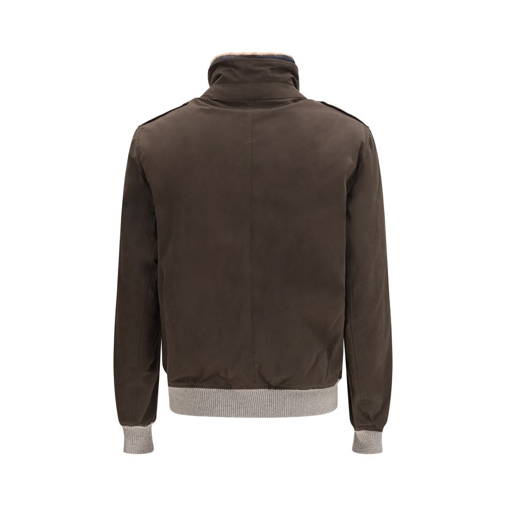 Brunello Cucinelli Brown Cotton Bomber - Timeless Luxury Outerwear
