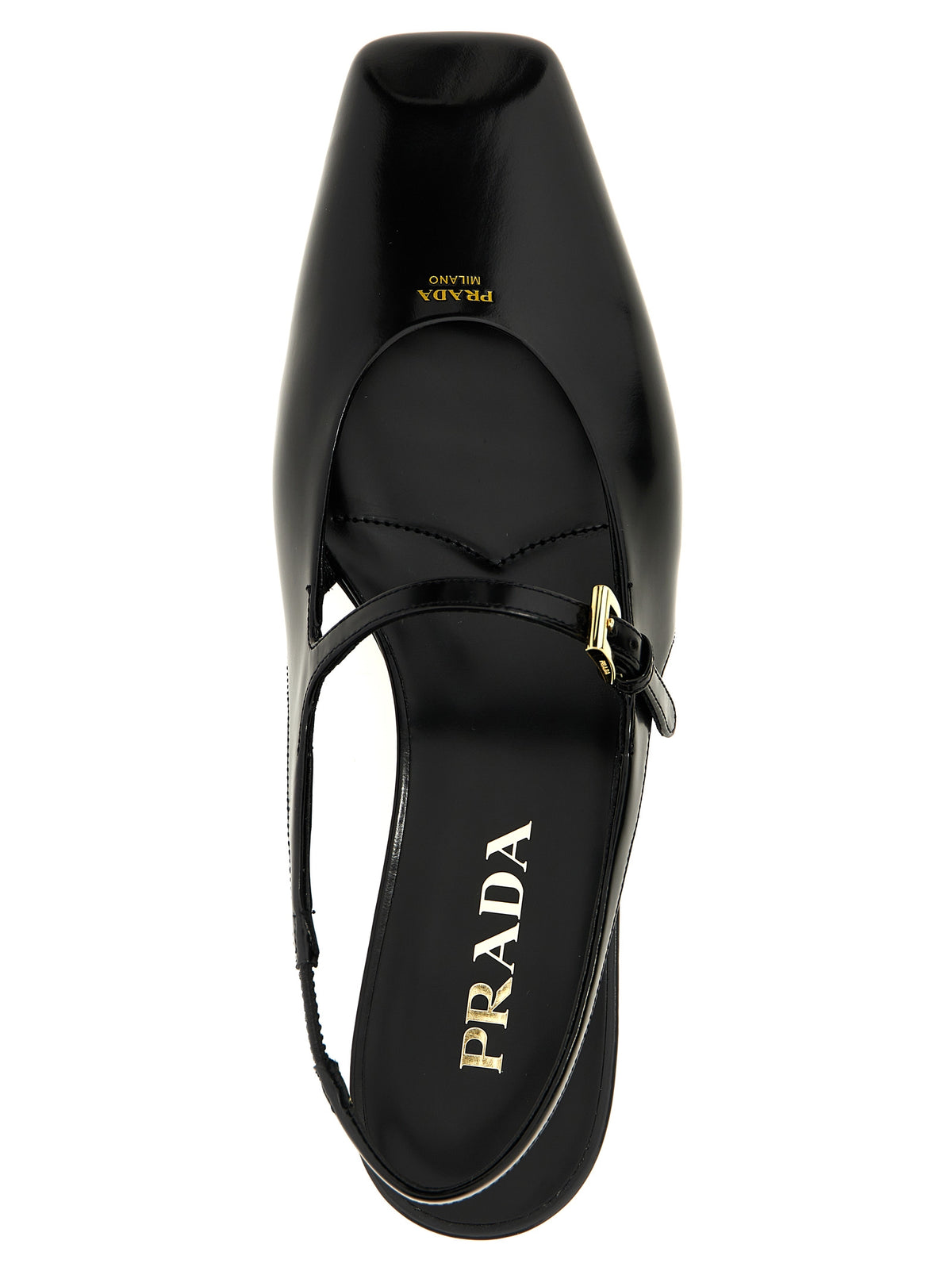 Prada Black Calfskin Ballet Flats
