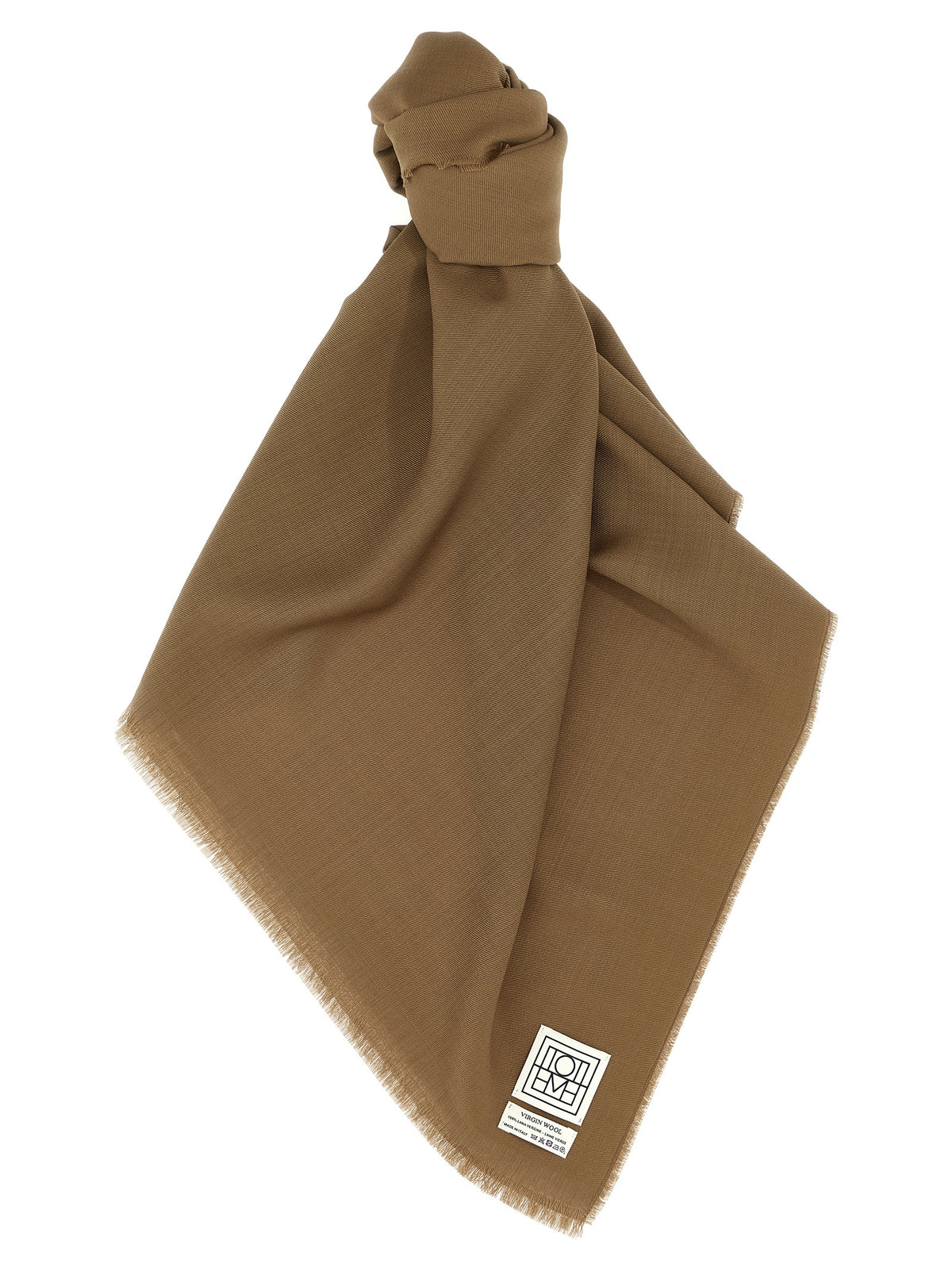 TOTEME Brown Virgin Wool Foulard