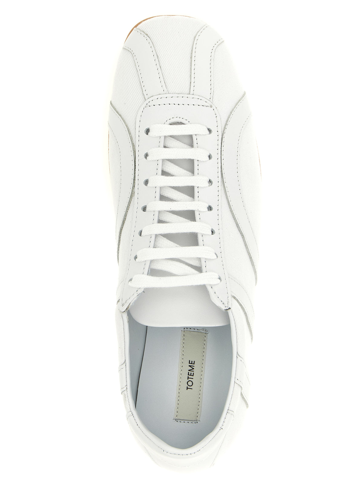 TOTEME White Recycled Cotton Low Top Sneakers