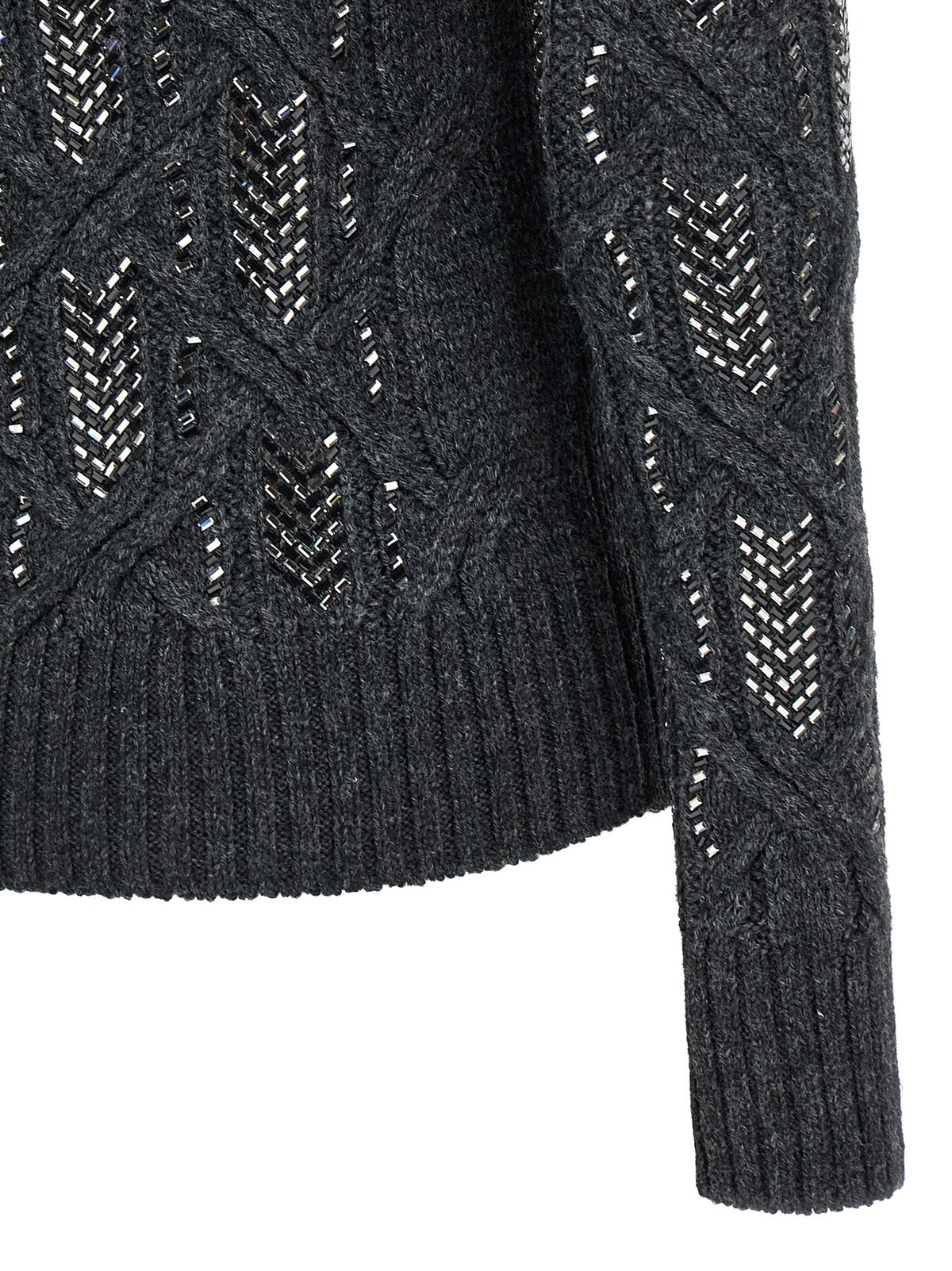 Ermanno Scervino Gray Virgin Wool Cardigan