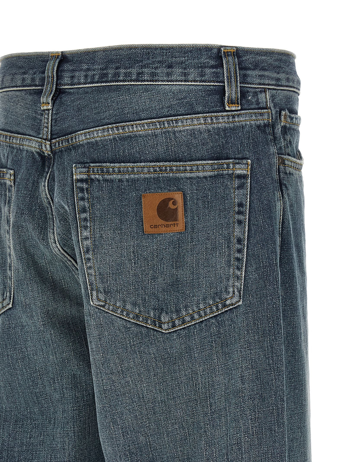 Carhartt Wip Blue Cotton Tapered Jeans