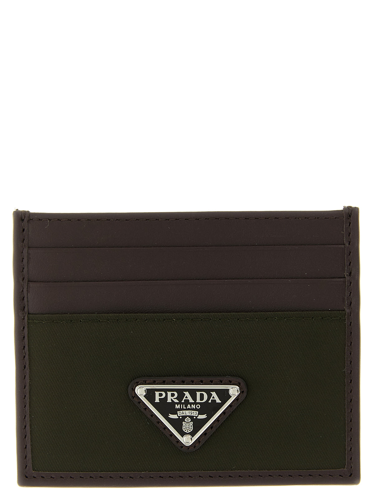 Prada Bicolor Recycled Polyamide Cardholder