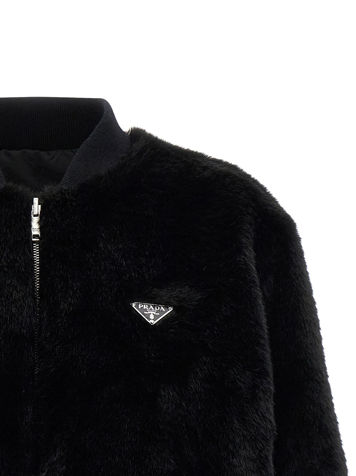 Prada Black Recycled Polyamide Bomber