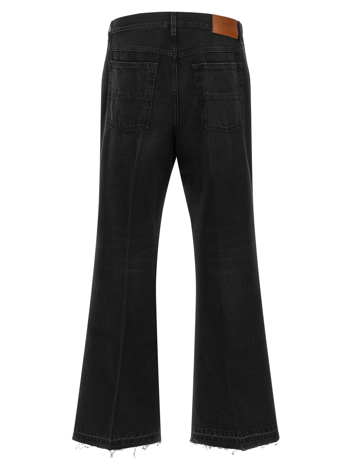 Amiri Black Cotton Flared Jeans