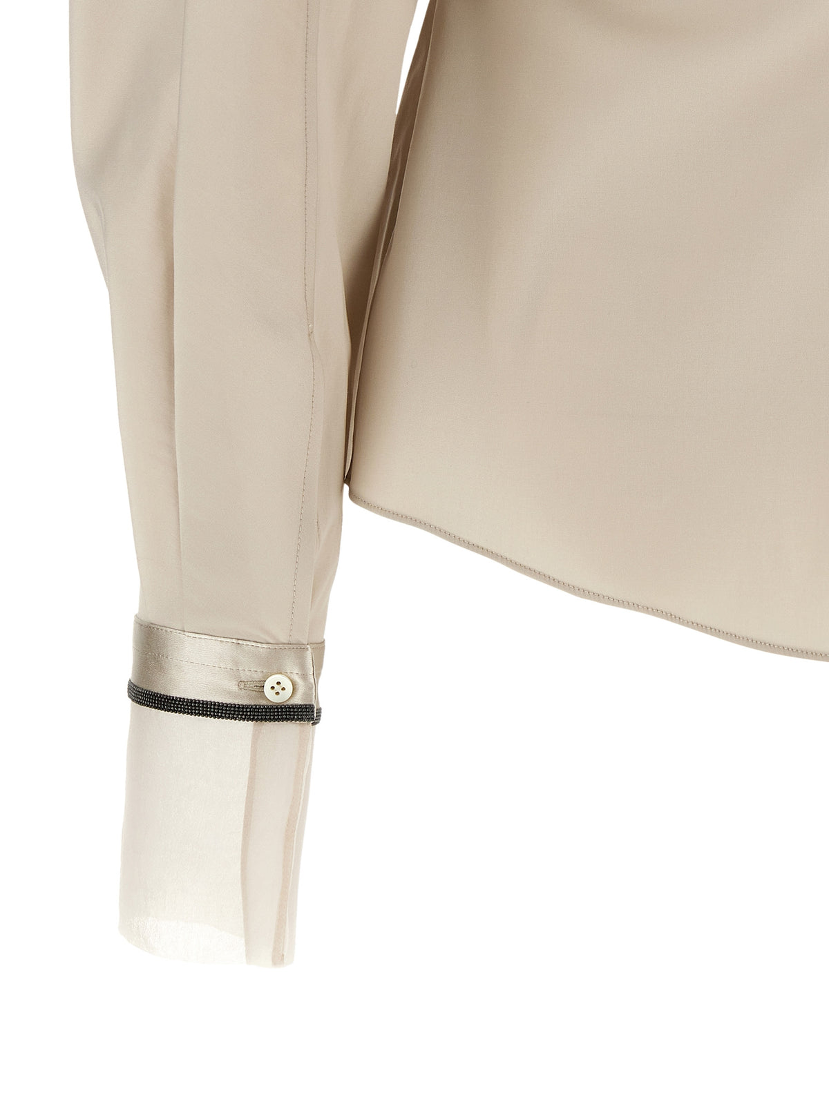 Brunello Cucinelli Beige Cotton Blouse