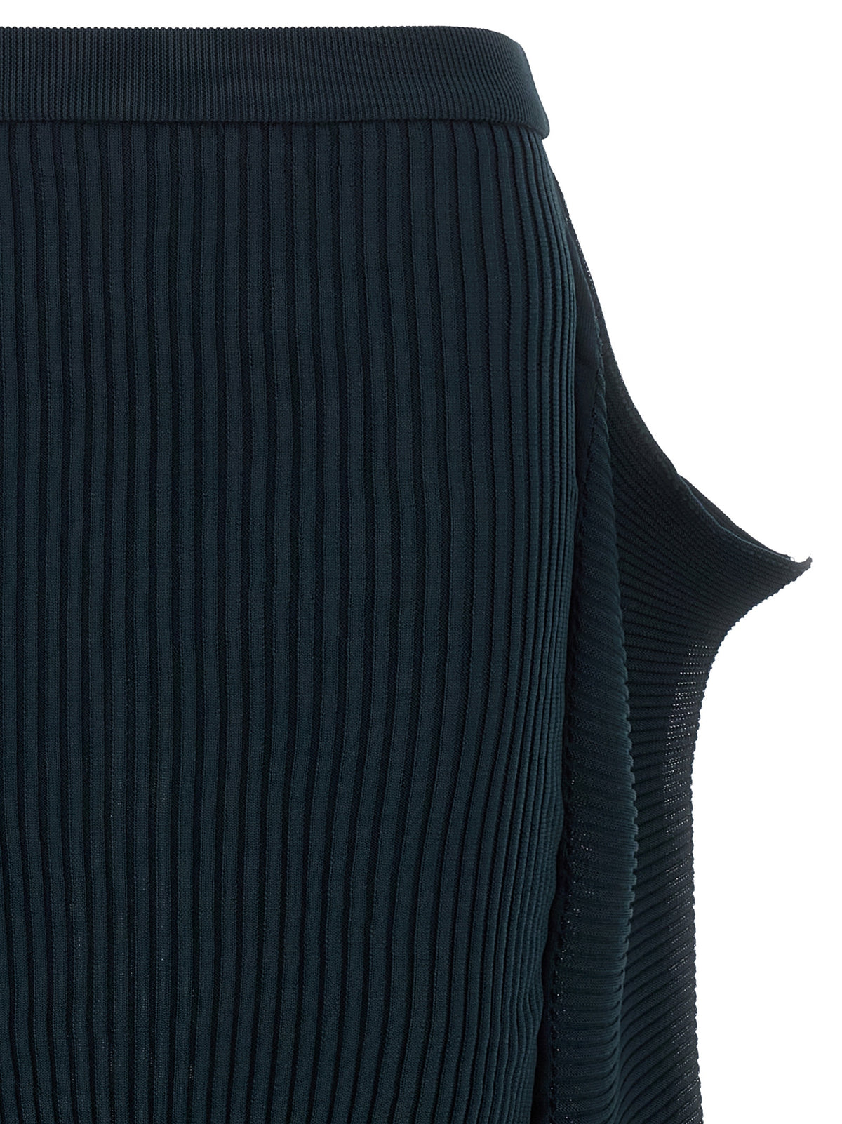 Issey Miyake Blue Polyester Midi Skirt