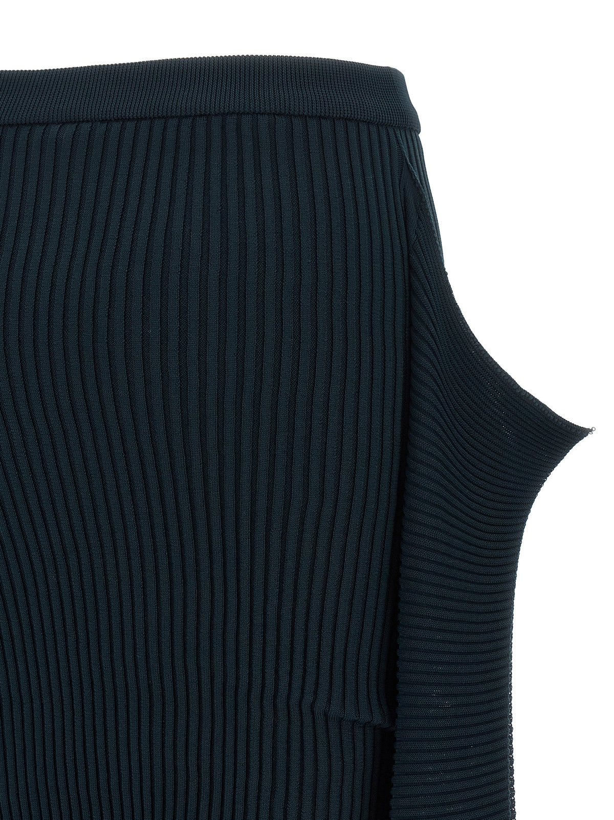 Issey Miyake Blue Polyester Midi Skirt