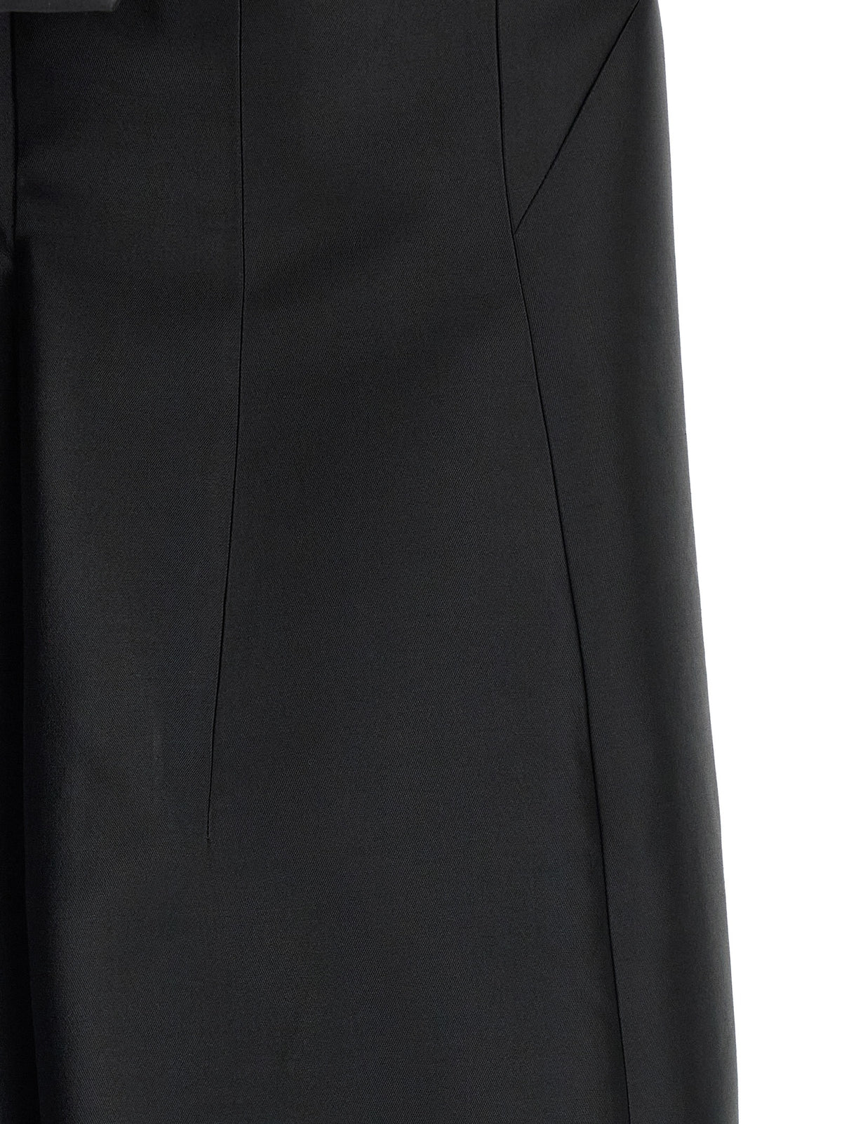 Jil Sander Black Silk Midi Dress