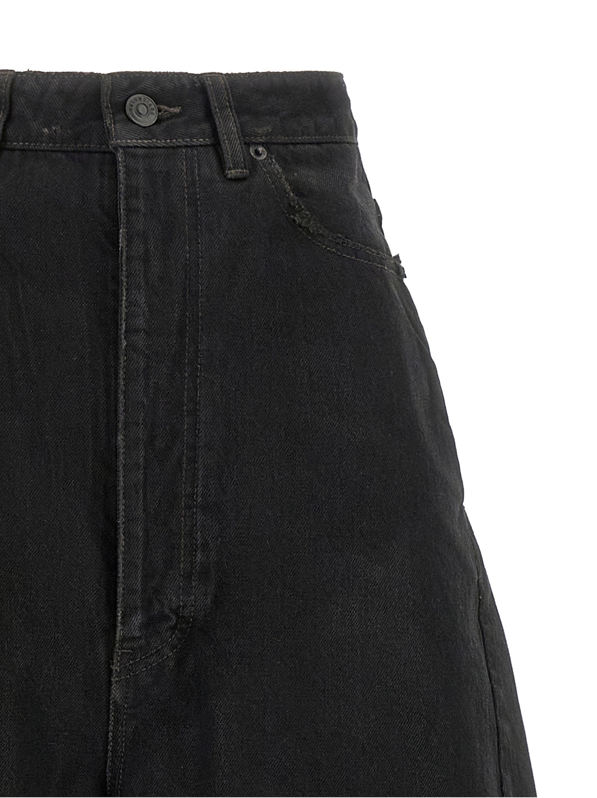 Balenciaga Black Cotton High-Waisted Jean