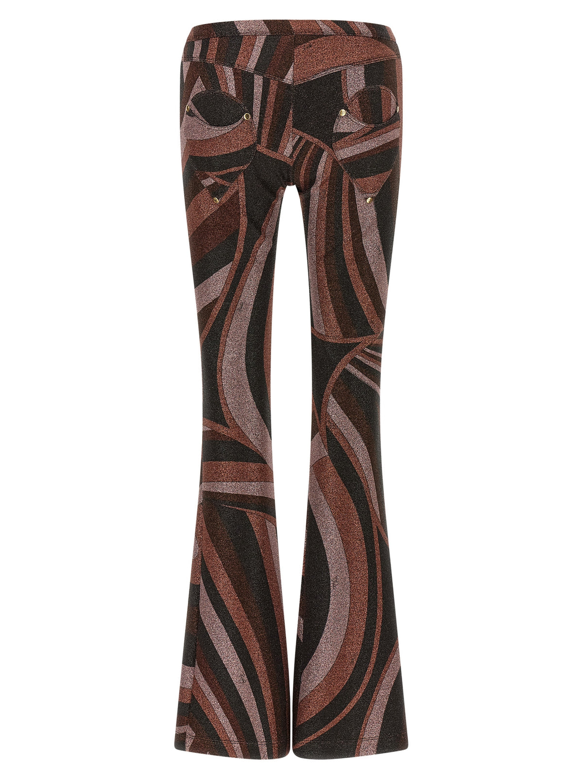 Emilio Pucci Bordeaux Polyamide Flared Pants