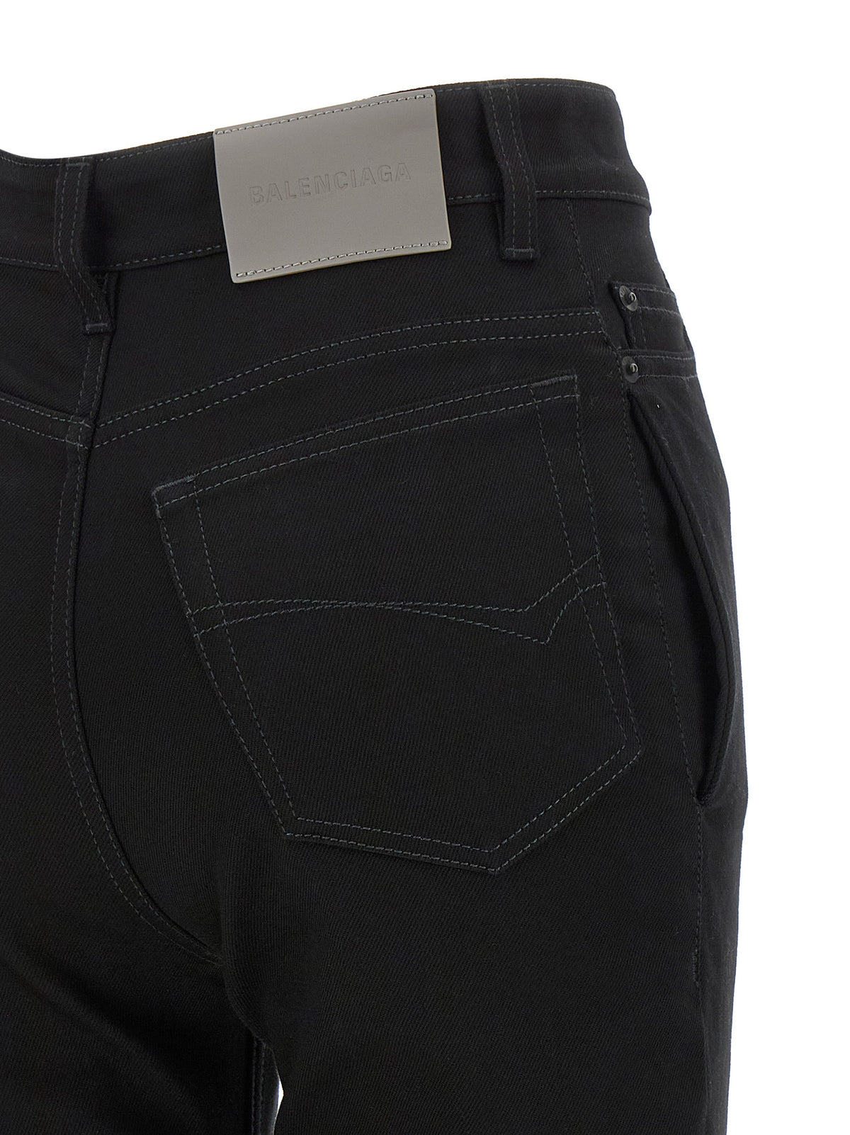 Balenciaga Black Elastane High-Waisted Jean