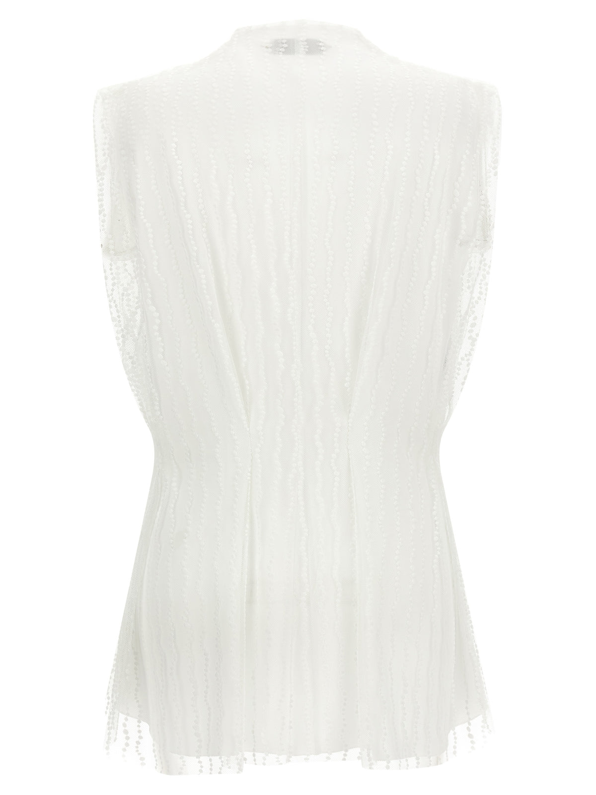 Alberta Ferretti White Polyester Sleeveles T-Shirt