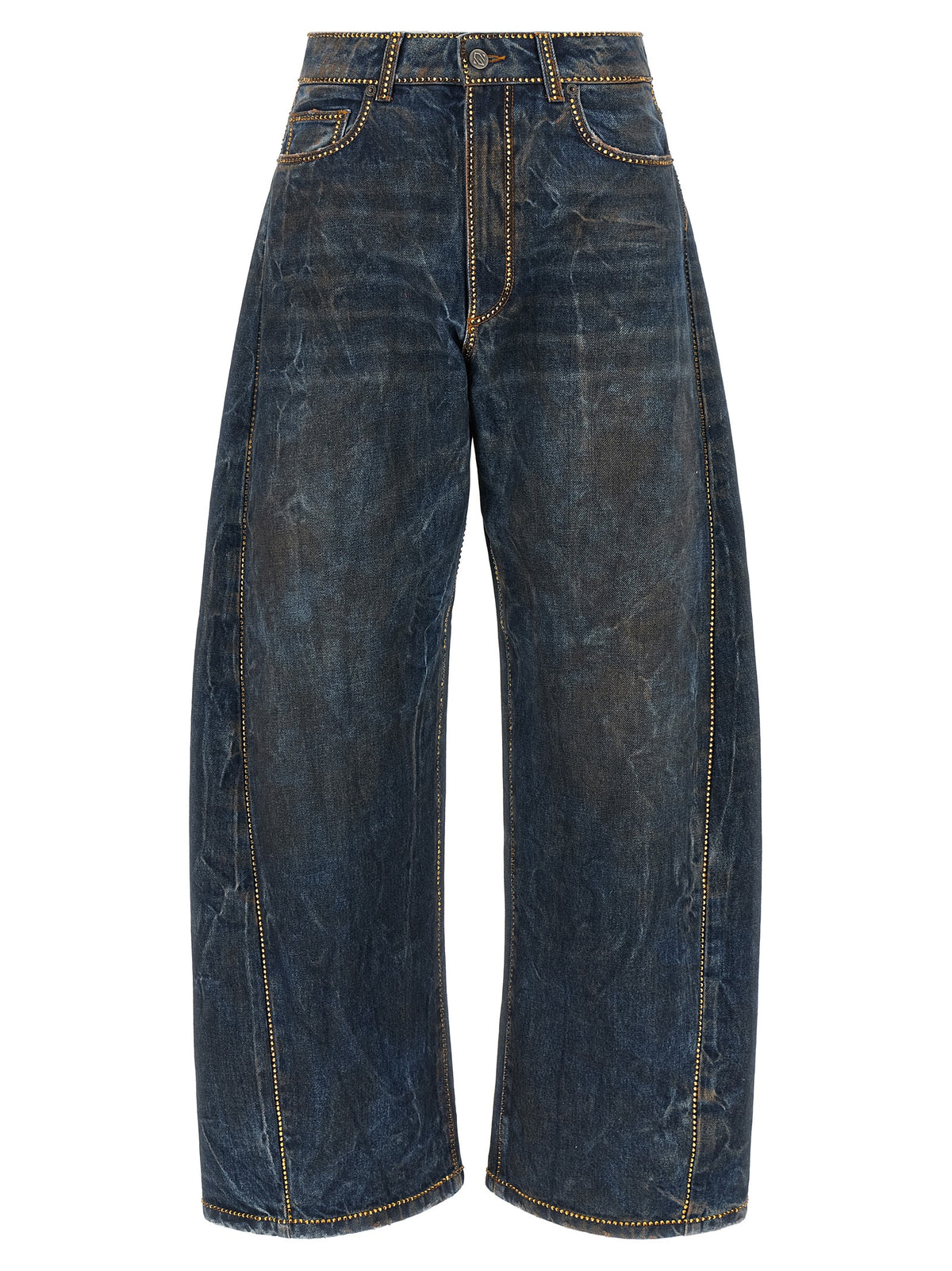 Giuseppe Di Morabito Blue Cotton Relaxed Fit Jeans