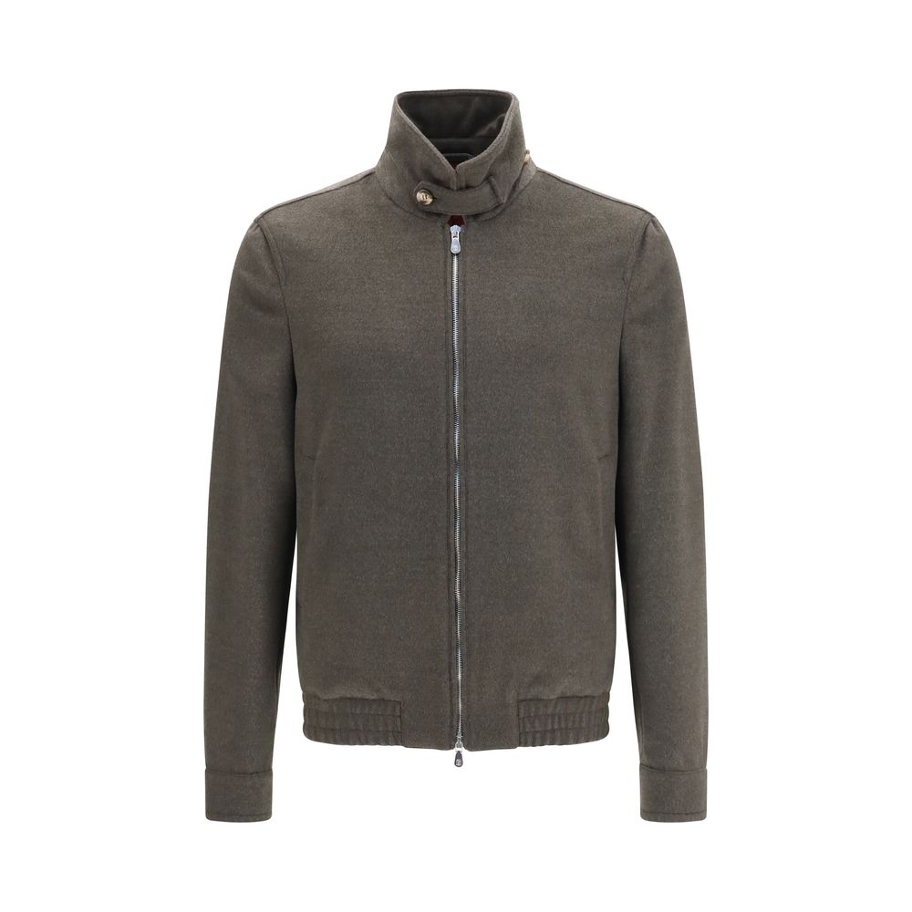 Brunello Cucinelli Gray Wool Full-Length Jacket - Timeless Luxury