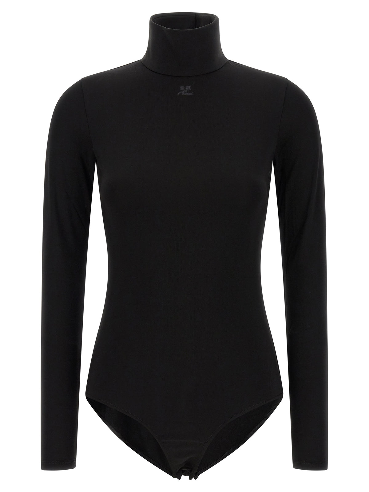 Courrèges Black Viscose Bodysuit
