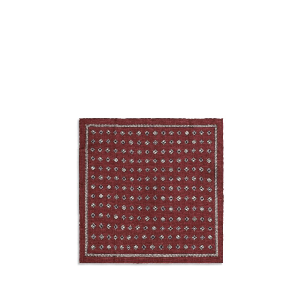 Elevate your style with the Brunello Cucinelli Multicolor Silk Pocket Square, a masterpiece of jacquard craftsmanship that embodies modern luxury and sophistication.
