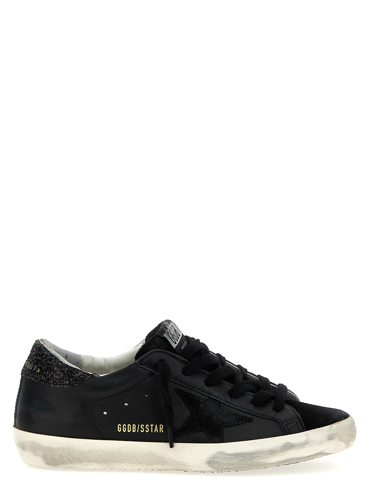 Elevate your style with Golden Goose's Black Leather Low Top Sneakers, where Italian craftsmanship meets edgy elegance, perfect for the discerning fashion connoisseur.