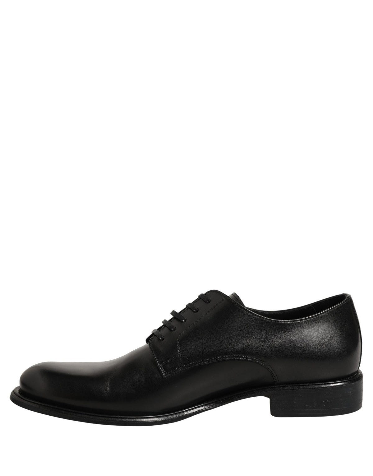 Indulge in the exquisite craftsmanship of Dolce & Gabbana's Black Calfskin Leather Derby shoes, where timeless elegance meets unparalleled luxury for the discerning connoisseur.