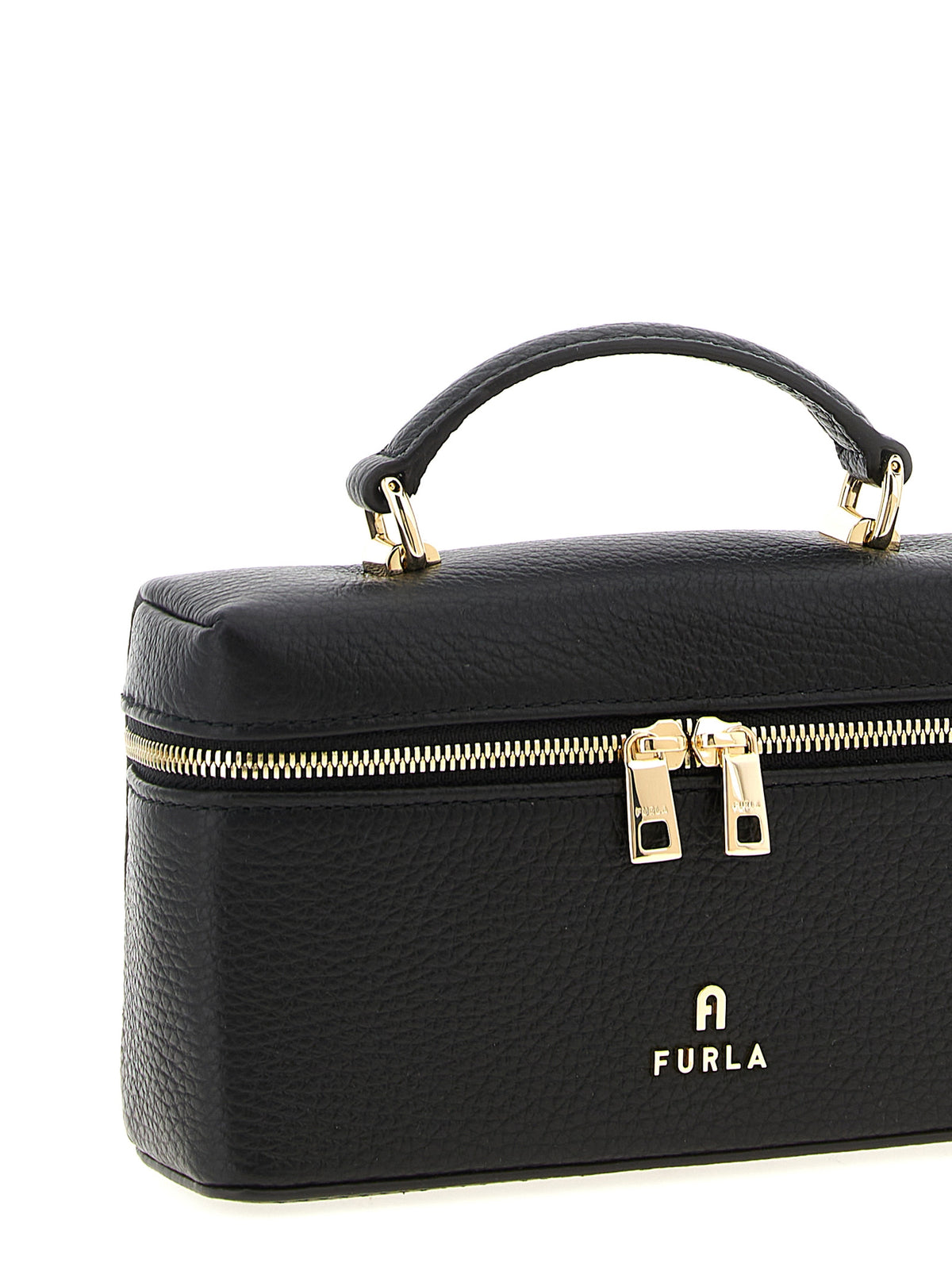 Furla Camelia Mini Handbag - Luxurious Black Leather Elegance