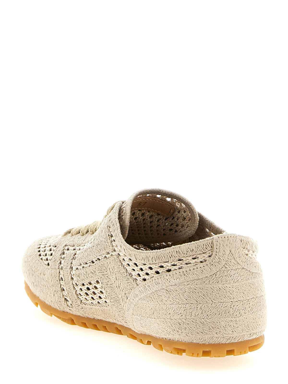 Balmain Racer 45 Beige Macramé Sneakers - Luxury Streetwear