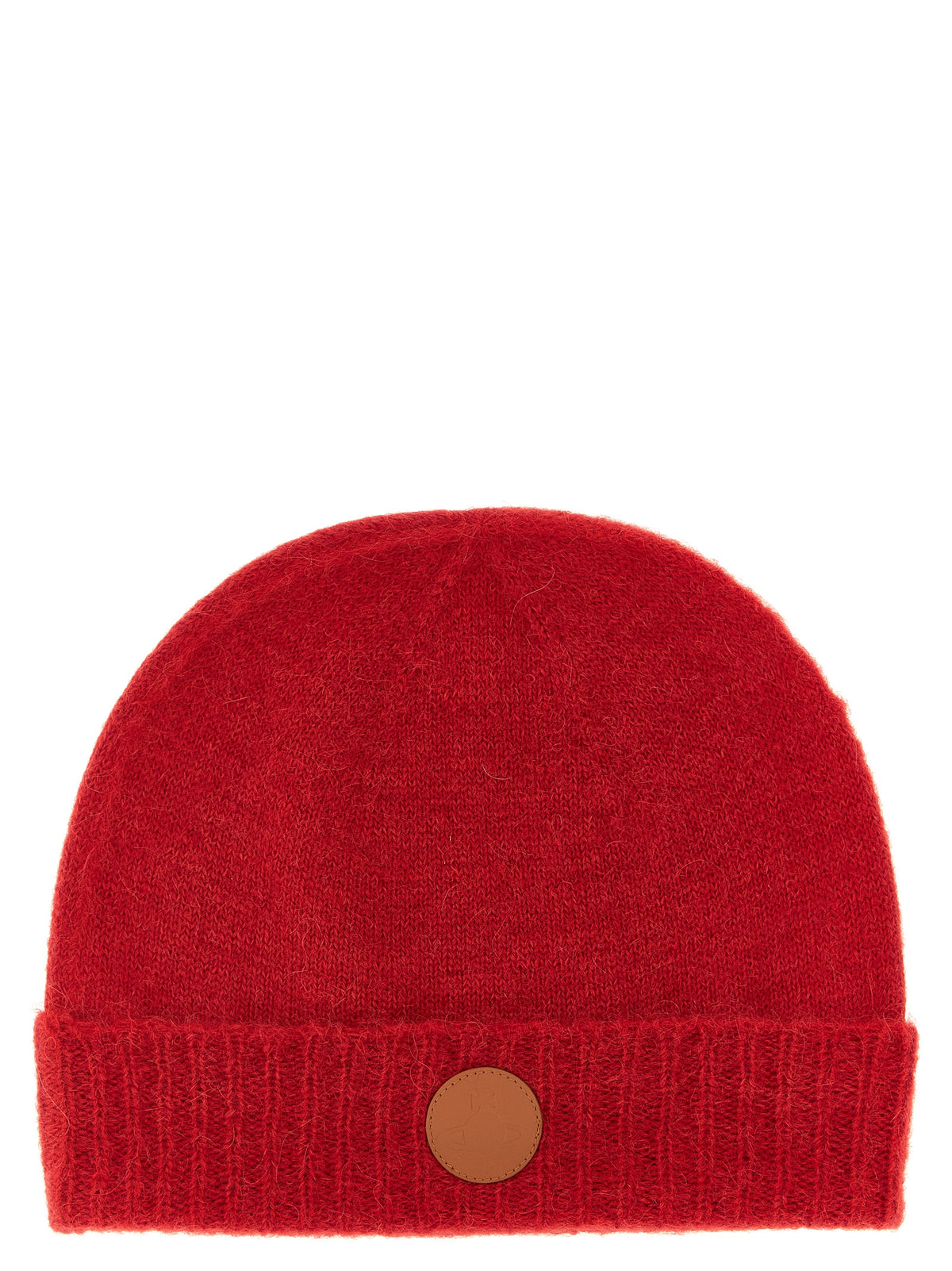 Indulge in the Vivienne Westwood Red Wool Beanie, a luxurious blend of alpaca wool and mohair, crafted in Italy for those who appreciate timeless elegance and style.