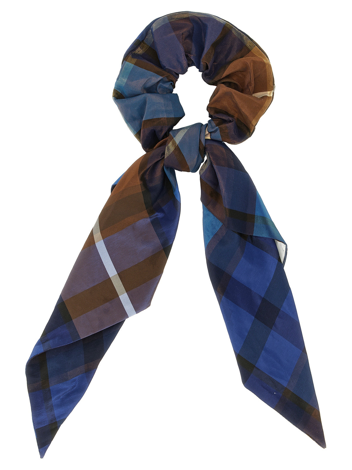 Elevate your style with the Vivienne Westwood Blue Polyester Scrunchie, a luxurious accessory that embodies British punk elegance, crafted in Italy with exquisite detail.