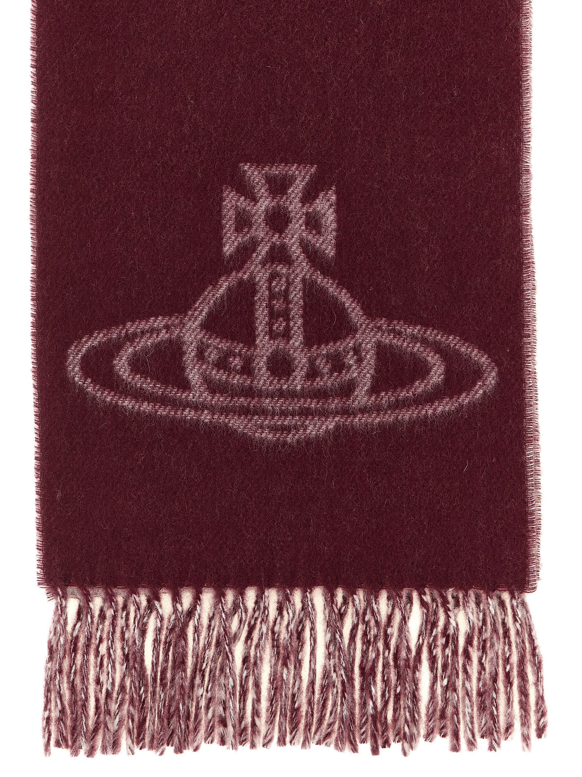 Indulge in the Vivienne Westwood Multicolor Wool Scarf, a reversible masterpiece of luxurious wool, exuding timeless elegance and sophisticated warmth for the discerning individual.