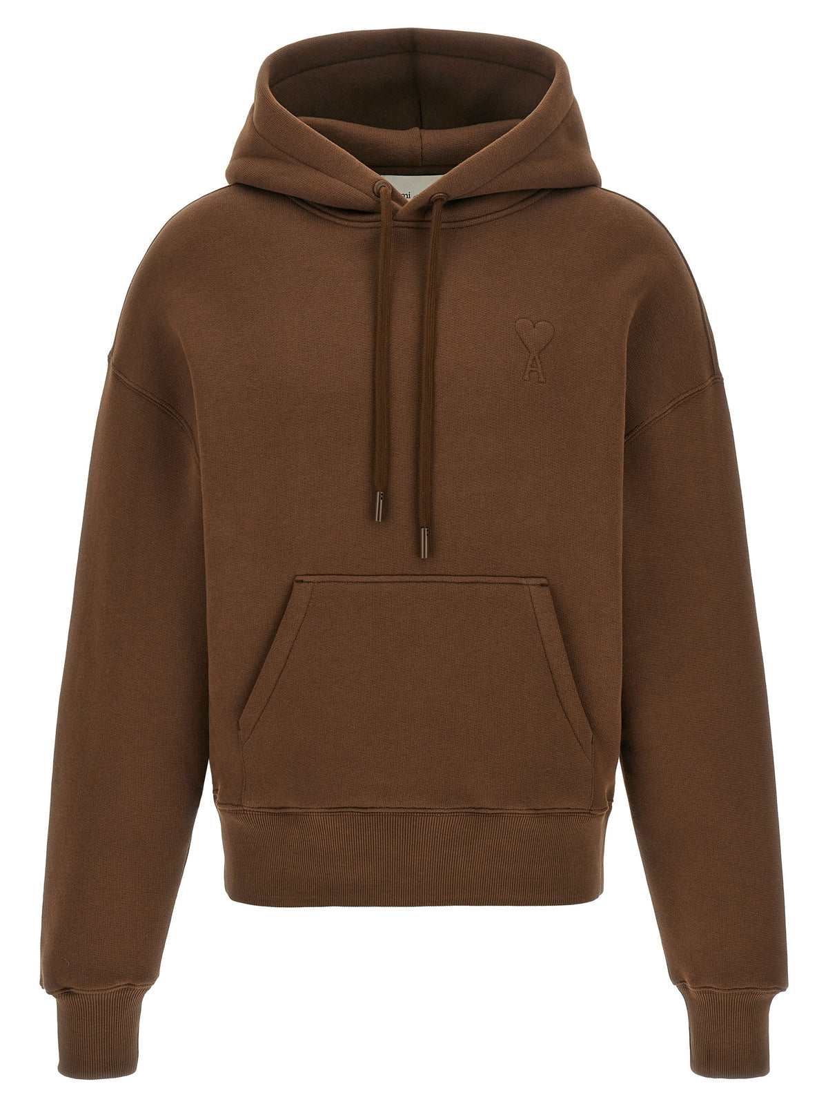 Discover the Ami Paris Brown Cotton Hoodie, a chic essential crafted from a luxurious cotton blend, embodying effortless elegance and timeless style.