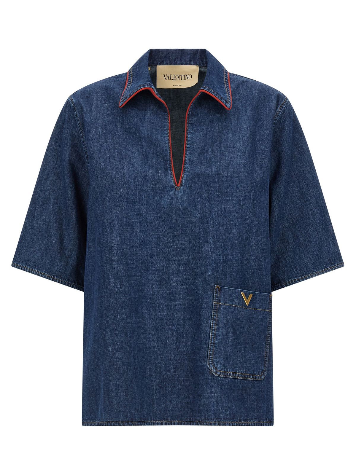 Discover the Valentino Garavani Blue Cotton Blouse, a timeless piece of exquisite craftsmanship that embodies elegance and sophistication for the discerning wardrobe.
