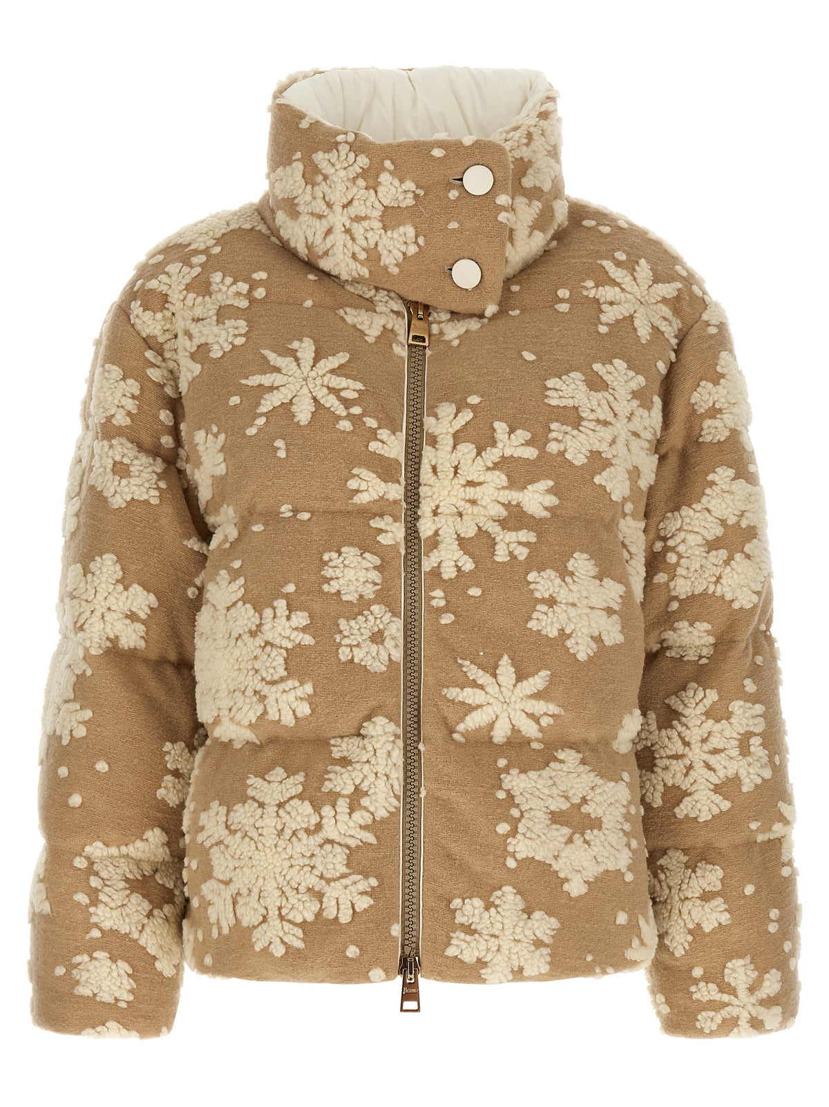 Discover the Herno Beige Polyester Full-Length Jacket, a stunning blend of technical craftsmanship and luxurious design, perfect for those who embrace elegance and sophistication.
