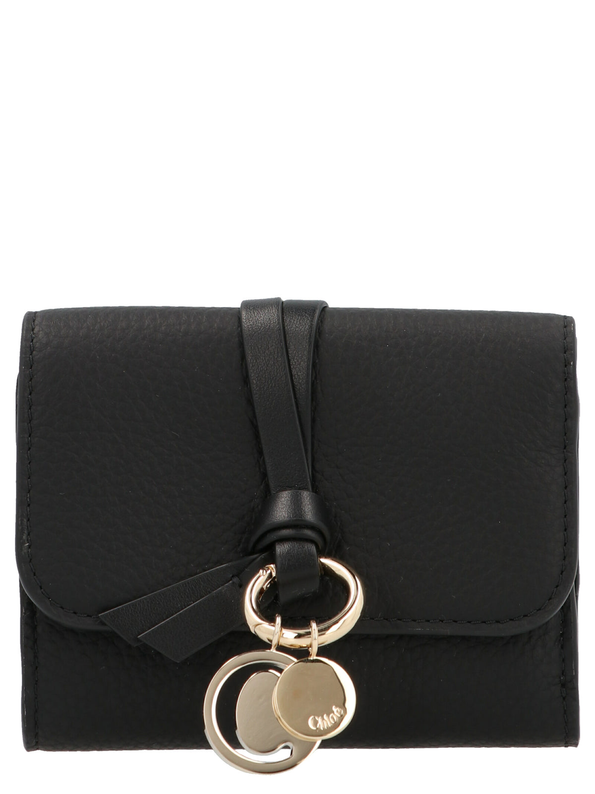 Discover the Chloé Black Calfskin Cardholder, a masterful blend of elegance and functionality, handcrafted in Italy from luxurious calf leather for the discerning individual.