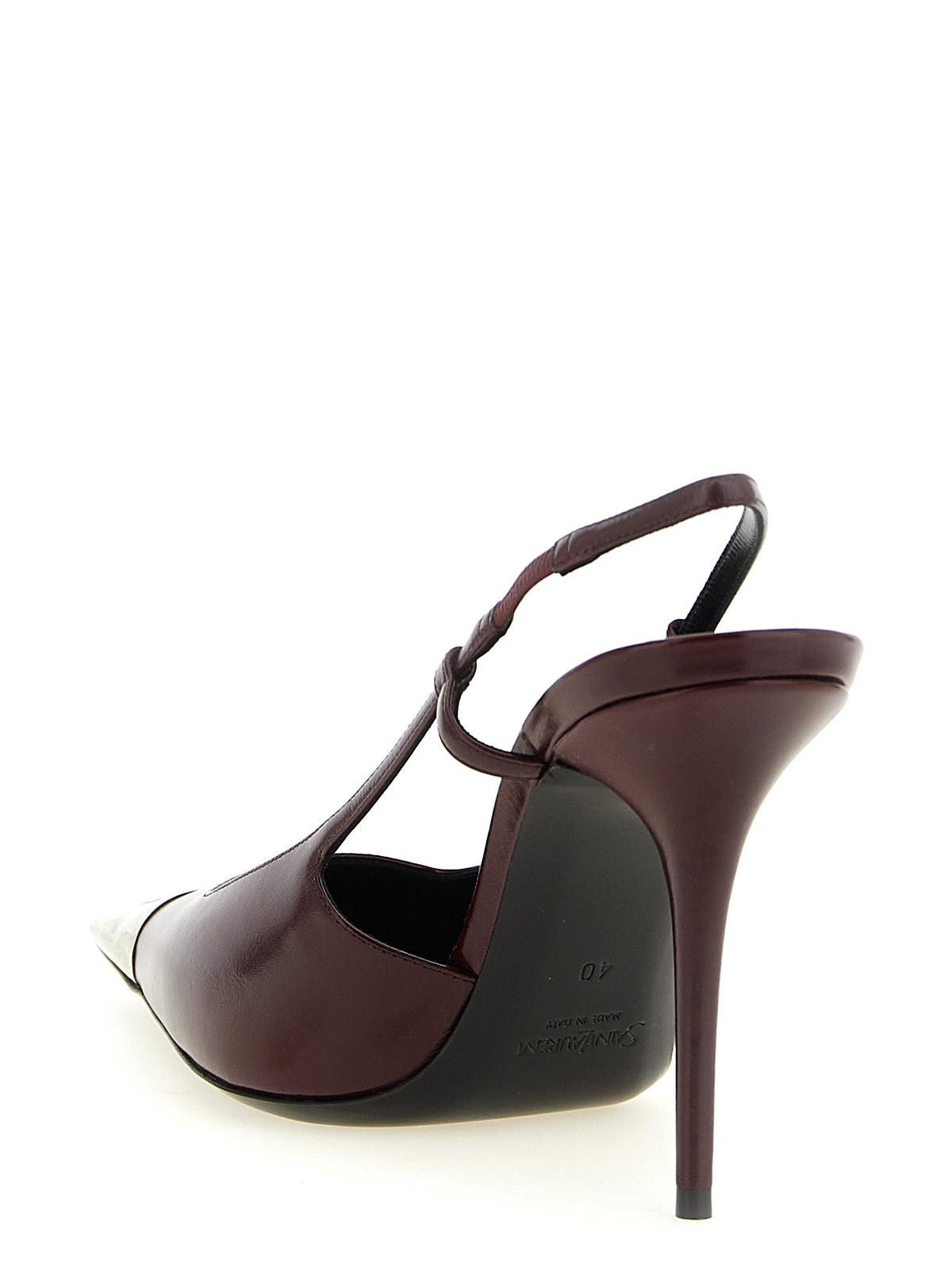 Step into the realm of sophistication with Saint Laurent's Bordeaux Lamb Leather High Heel Pumps, where exquisite craftsmanship meets timeless elegance, perfect for the discerning connoisseur.