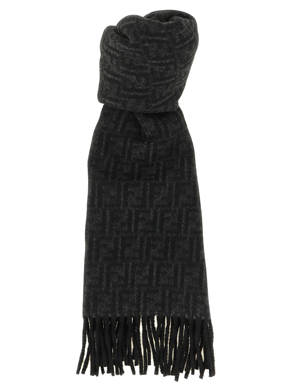 Fendi Black Wool Foulard - Luxurious Italian Craftsmanship