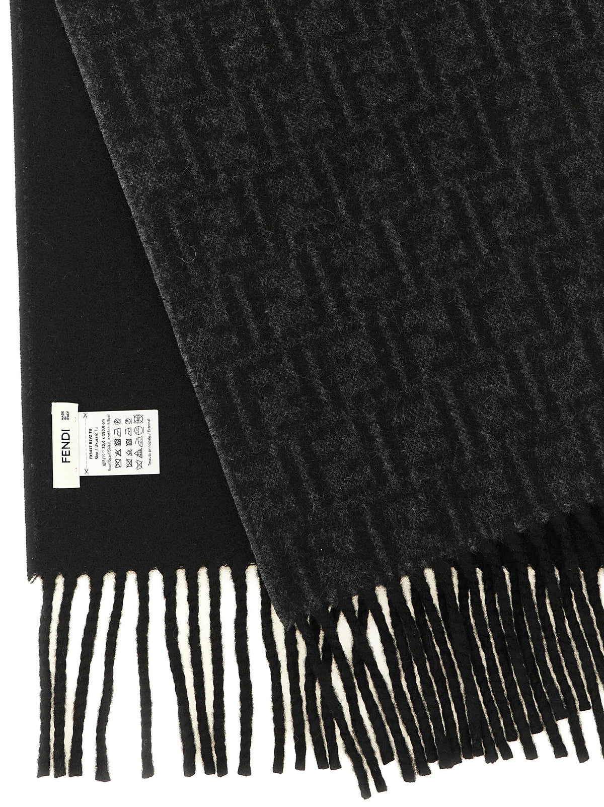 Fendi Black Wool Foulard - Luxurious Italian Craftsmanship