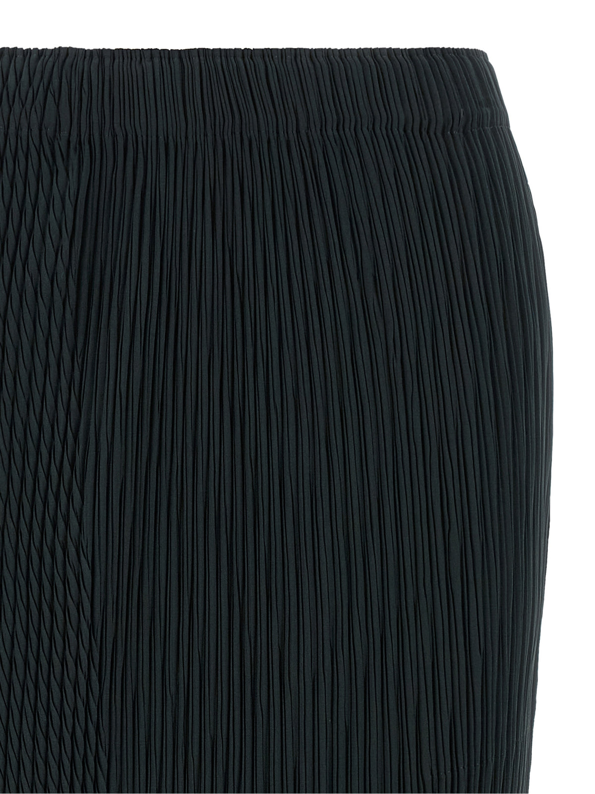 Discover the exquisite ISSEY MIYAKE Blue Polyester Midi Skirt, a masterpiece of sustainable elegance that transforms pleats into art, perfect for the discerning fashion connoisseur.
