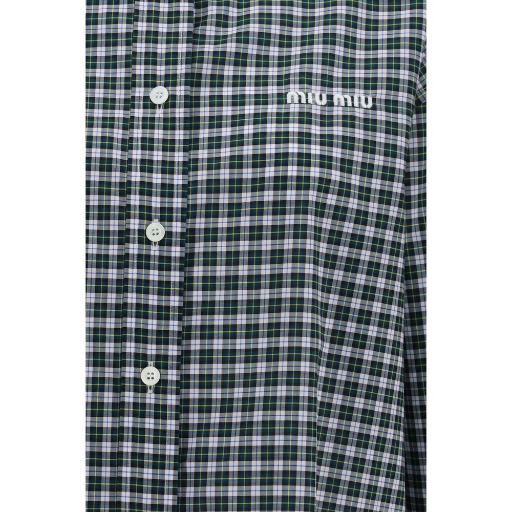 Miu Miu Bicolor Cotton Shirt - Timeless Elegance Redefined