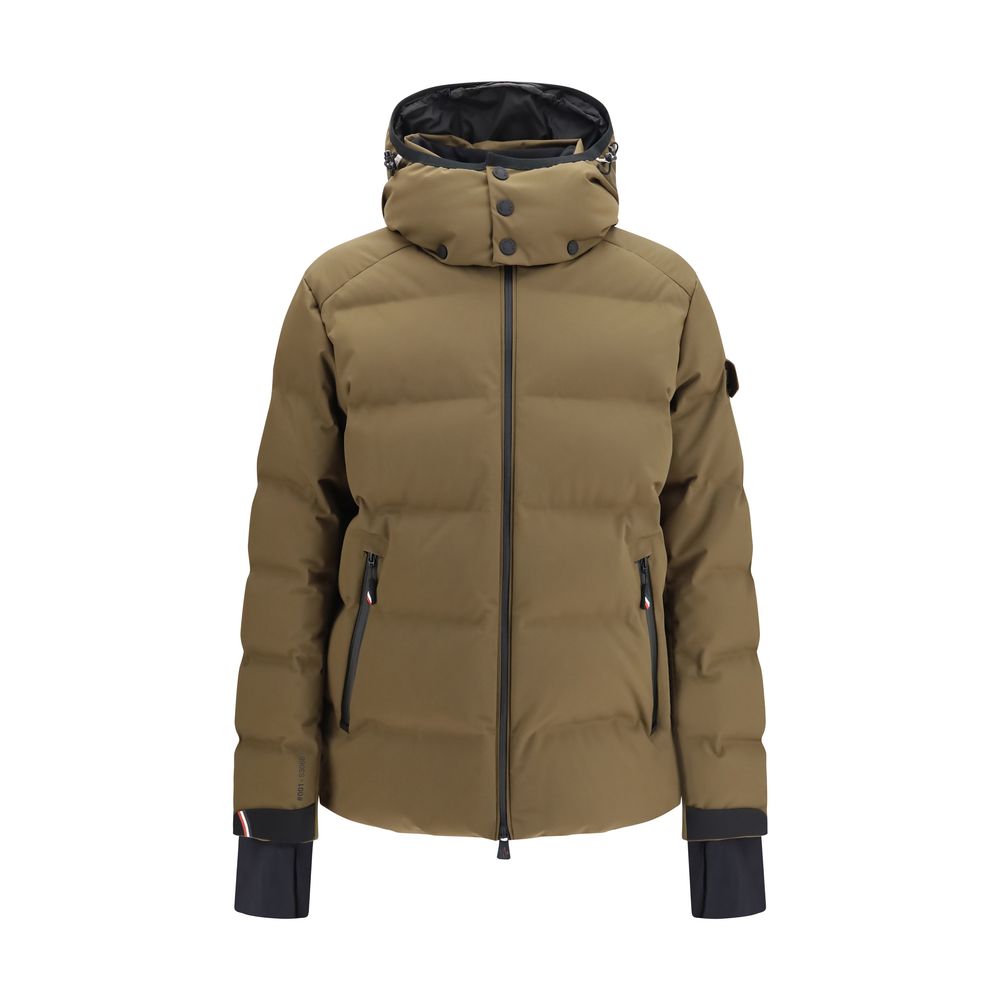 Indulge in the Moncler Grenoble Brown Goose Down Full-Length Jacket, a masterpiece of technical elegance, crafted for those who command the slopes with style and grace.